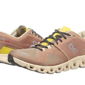 On Running Women's Tan and Yellow Athletic Shoes